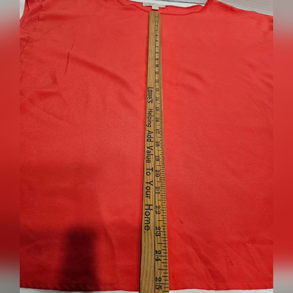 Michael Kors Women's Orange Kaftan Sz L Blouse Top - Picture 7 of 8